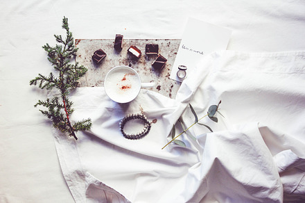 Coffee and sweets stock photo containing coffee and milky way, a Food & Drink Photo by Justyna Ka