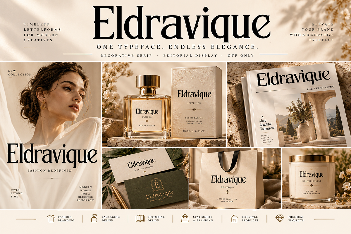 Eldravique, a Serif Font by Wow Magic