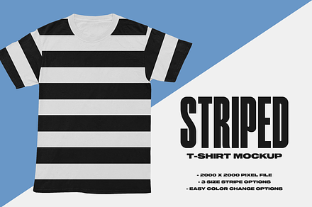 Striped T-Shirt Mockup