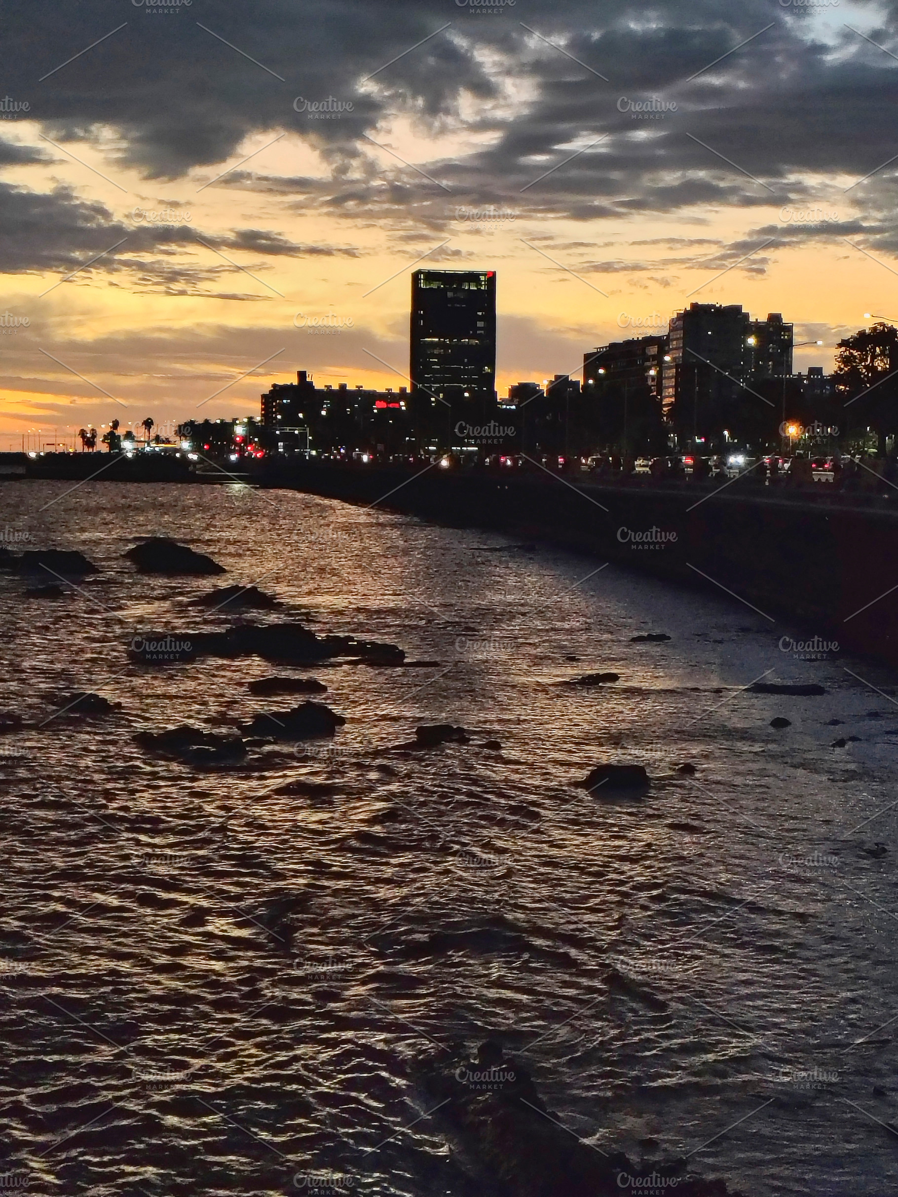 Urban skyline at dusk, montevideo city, uruguay, an Architecture Photo by DanFLCreativo