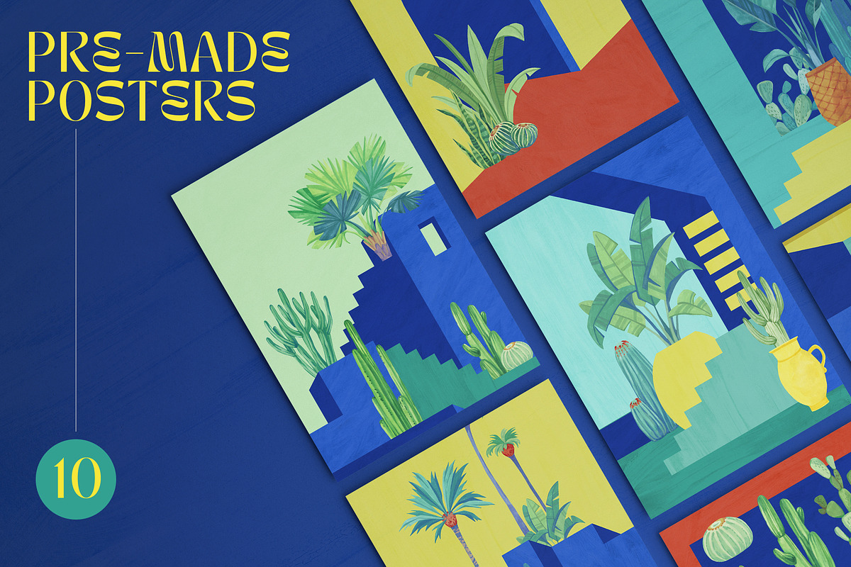JARDIN MAJORELLE  Floral gouache set, a Decorative Illustration by Anastezia Luneva (Photo 4 of 8)