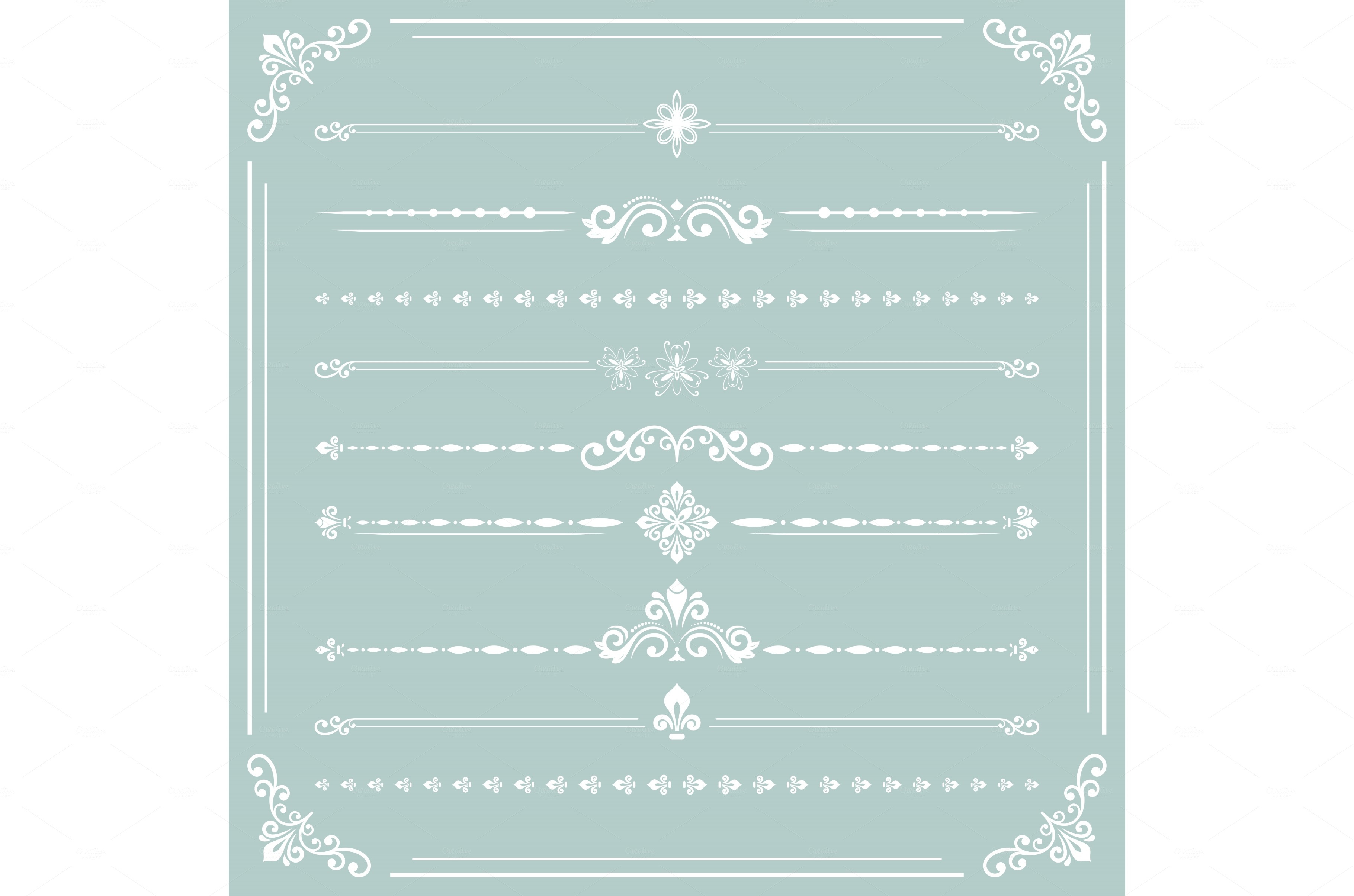 Set of Horizontal Patterns, a Decorative Illustration by FineArtStudio