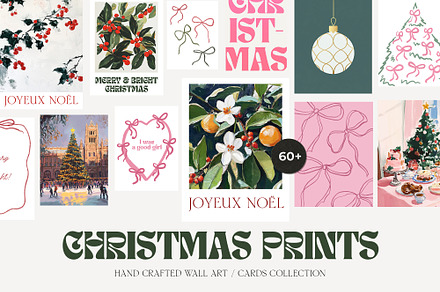 CHRISTMAS PRINTS / CARDS, a Background Graphic by Lana Elanor