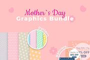 Mother's Day Clipart Bundle, a Pattern Graphic by Halfcircle (Thumbnail 1 of 5)