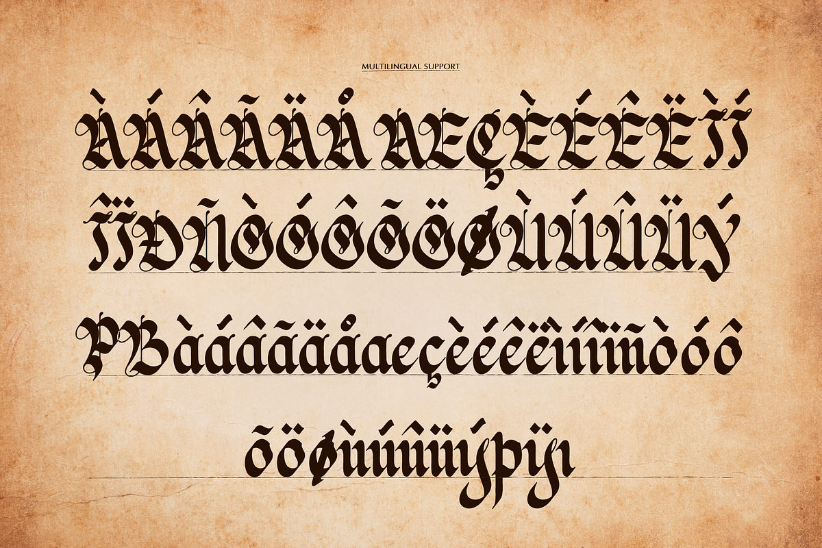 Kejddart | Blackletter Typeface, a Blackletter Font by Denustudios (Photo 12 of 12)