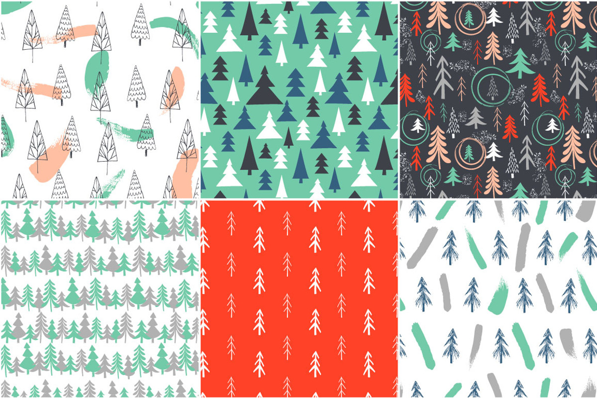 Christmas tree New patterns!, a Pattern Graphic by Katya_lu (Photo 2 of 8)