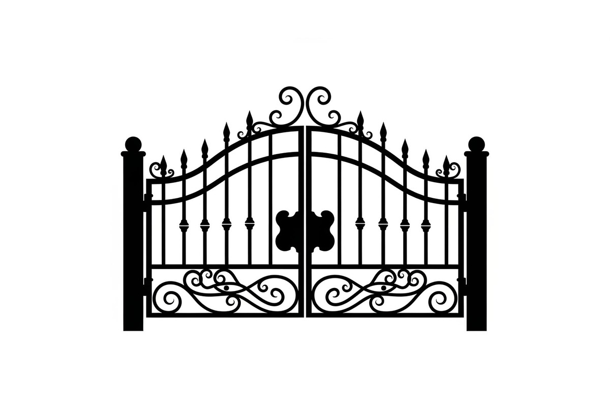 Ornate Wrought Iron Gate Vector Bund, an Illustration by Designs_River (Photo 36 of 47)