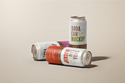 Soda Can Mockup Set, a Cups & Container Mockup by mockupatelier (Thumbnail 5 of 12)