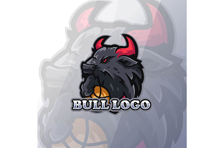 Demonic bull with basketball