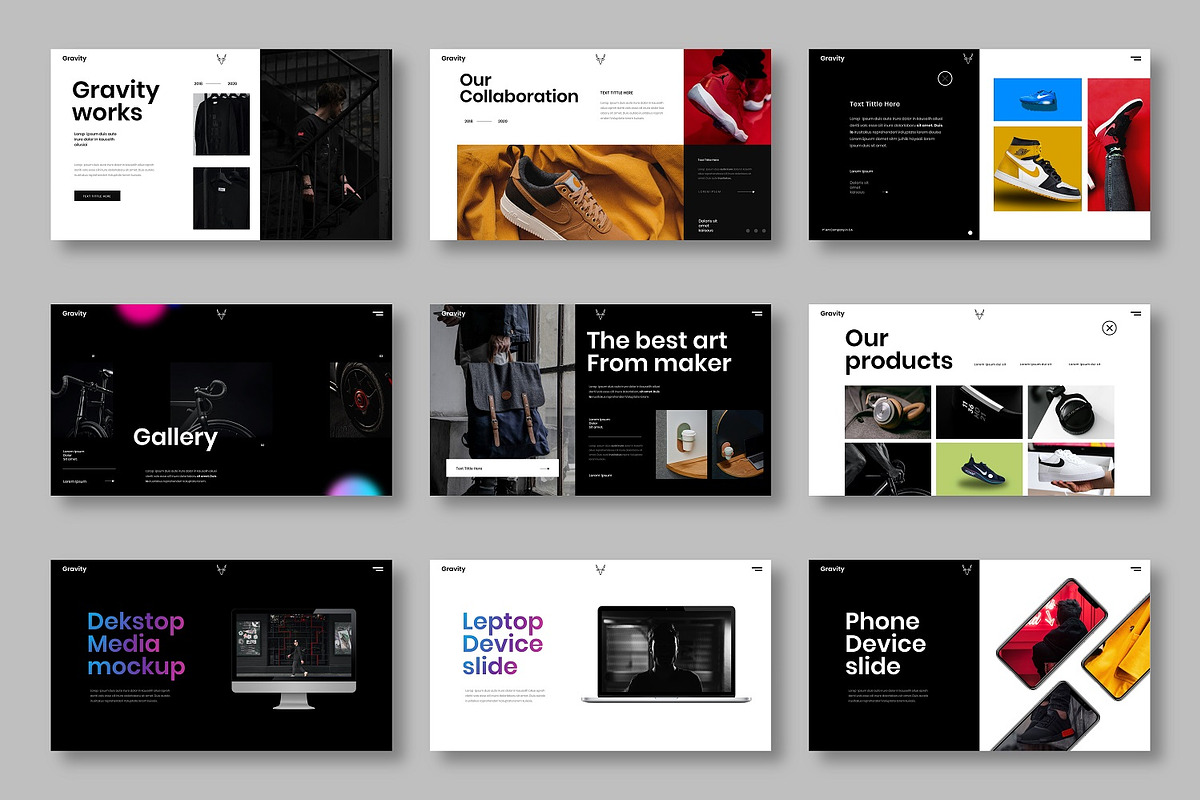 Gravity – Business PowerPoint, a Presentation Template by Dens Creative Studio (Photo 4 of 6)