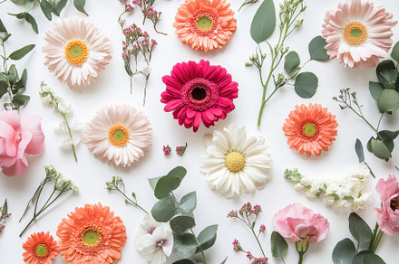 A beautiful flat lay of delicate, a Photo by Pavel_design