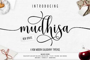 New Mudhisa Script, a Script Font by Barland Design