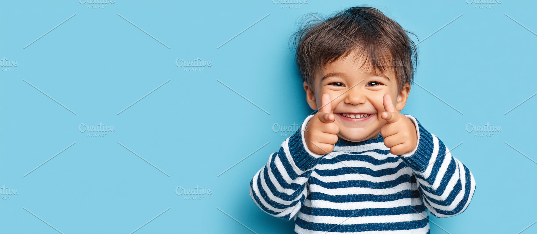 Cheerful little boy in striped, a Person Photo by MistyDay