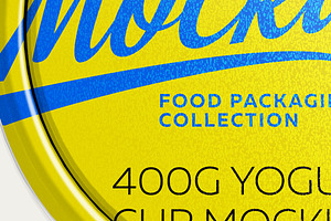 Yogurt Cup Mockup 400g