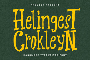 Helingest Crokleyn Handmade Typeface, a Handwritten Font by Maulana Creative