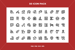 Oncology icons, an Outline Icon by Wencory