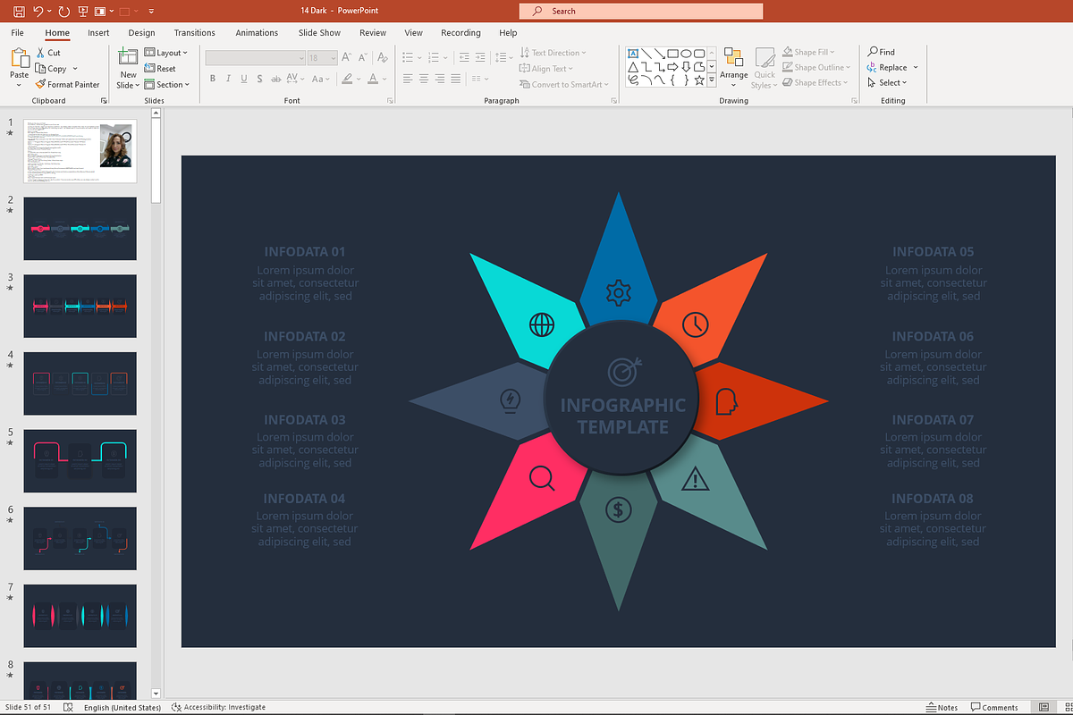 Vision Flow PowerPoint Template, a Presentation Template by Infographics project (Photo 11 of 13)