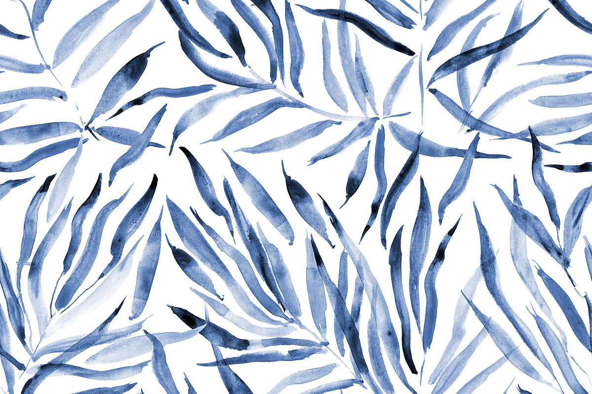 Palm leaves seamless pattern, a Pattern Graphic by Katerina Tova (Photo 12 of 13)
