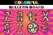 Bulletin Board Flower Letter Numbers, a Templates & Theme by Premium Digital Templates (Thumbnail 2 of 3)