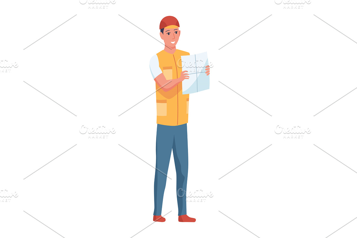 Oil gas worker. Oil industry, an Illustration by Things for designers