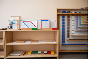 Montessori classroom interior, a School & Education Photo by Jan Jack Russo Media