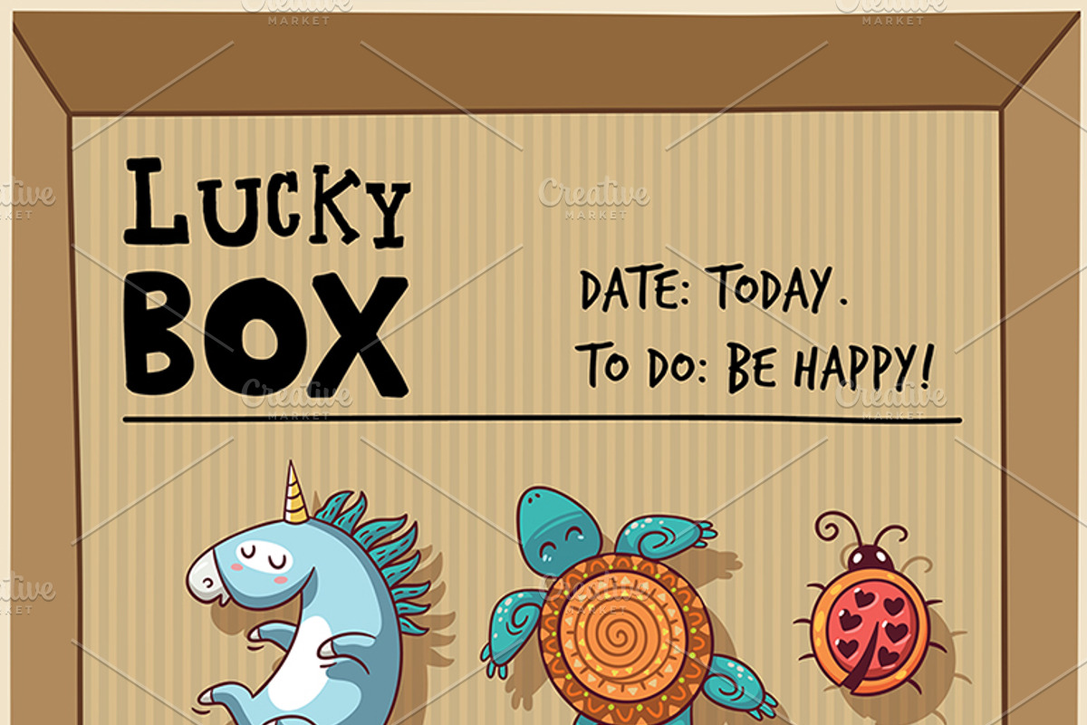Lucky box, a Decorative Illustration by PenguinHouse (Photo 2 of 2)