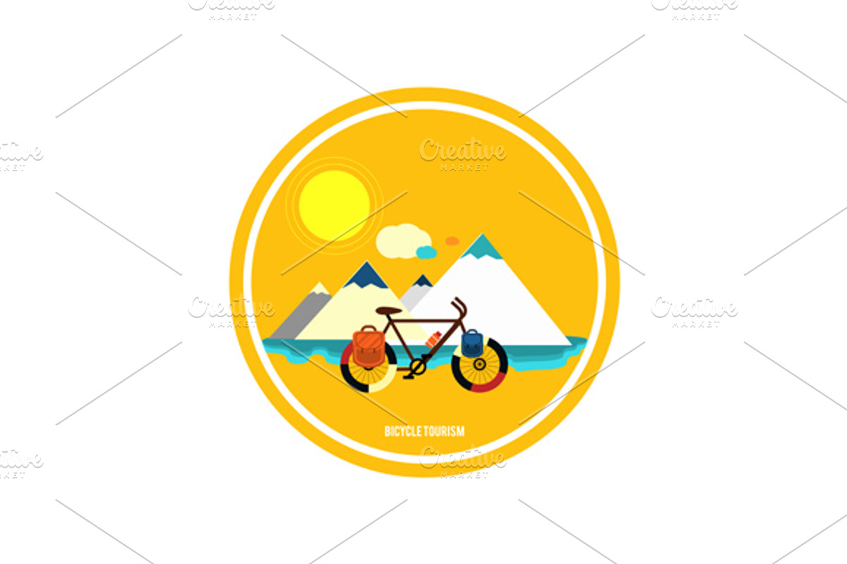 Bicycle near the mountain.