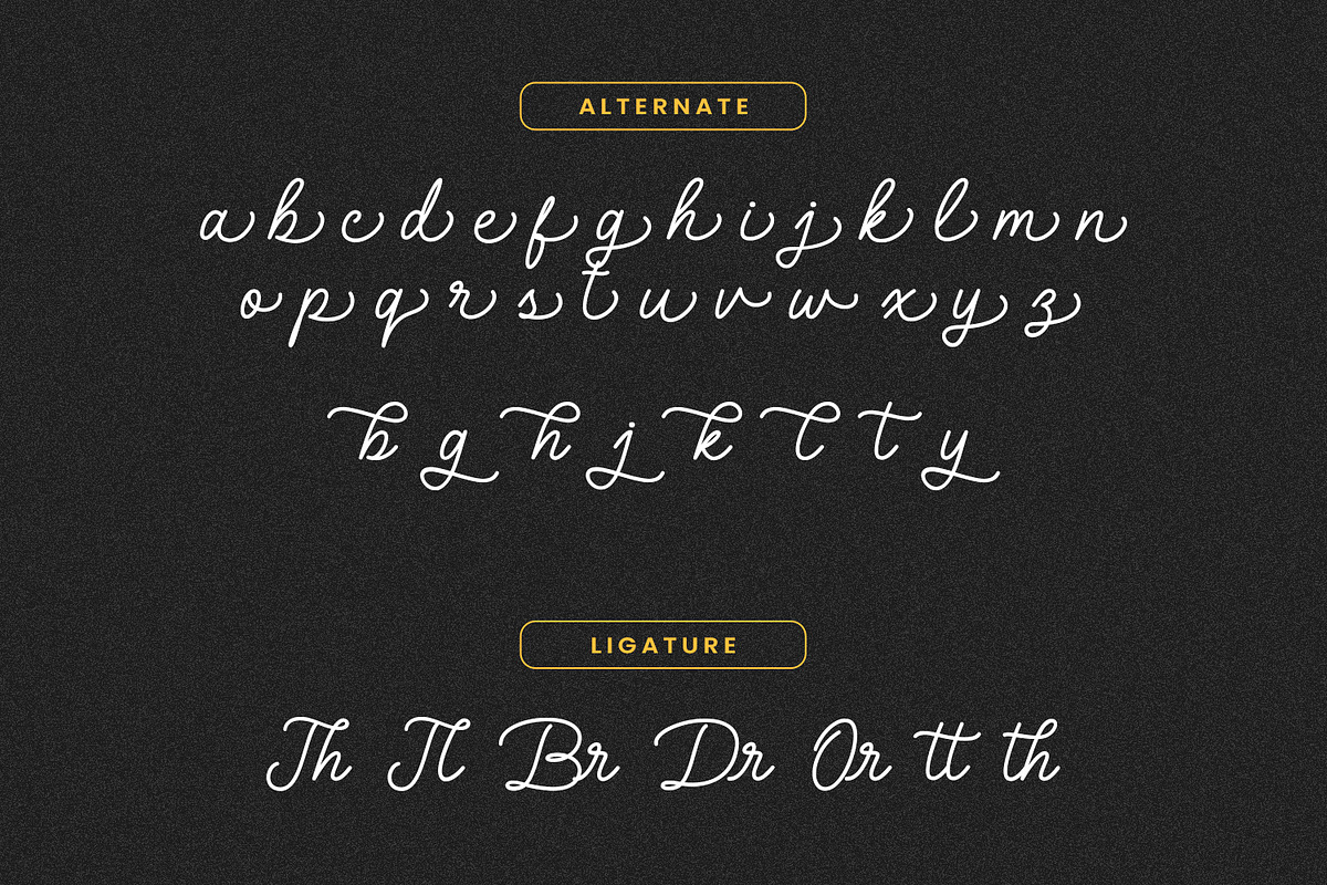 Yellow Dream - a monoline script, a Script Font by Siwox Studios (Photo 8 of 8)