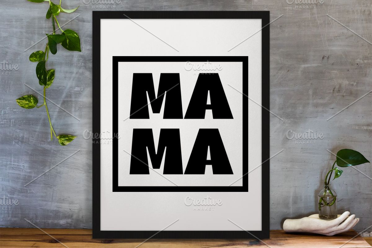 Mama, Mom, Mother Silhouette SVG, a Texture Illustration by newminddesign (Photo 3 of 3)