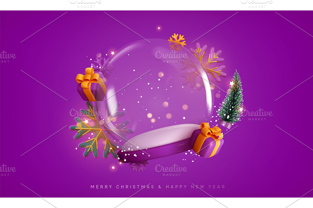 Christmas and New Year Holiday, a Seasonal Illustration by Modern vector