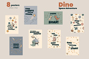 Dino Space Adventure – Vector Set, an Illustration by moja doodle (Thumbnail 10 of 11)