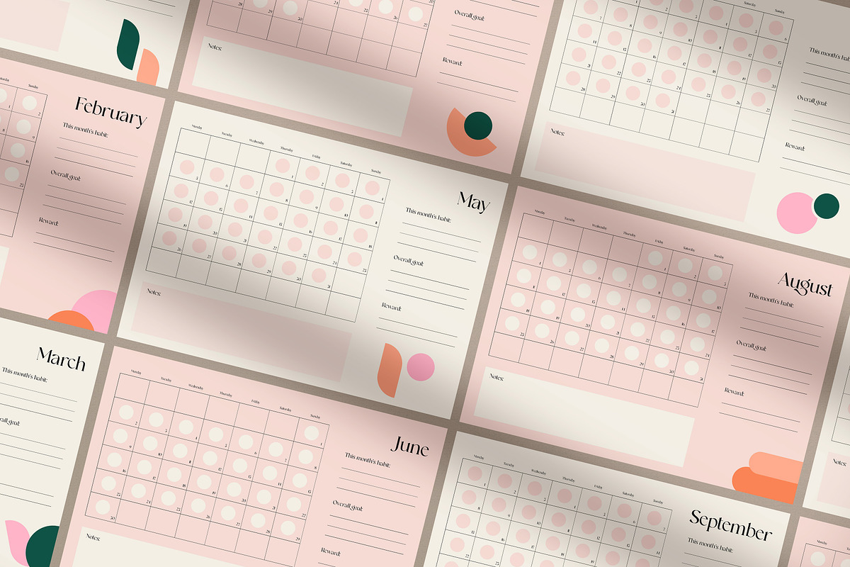 Habit Tracker 2025, a Templates & Theme by MMS Design Studio (Photo 4 of 6)