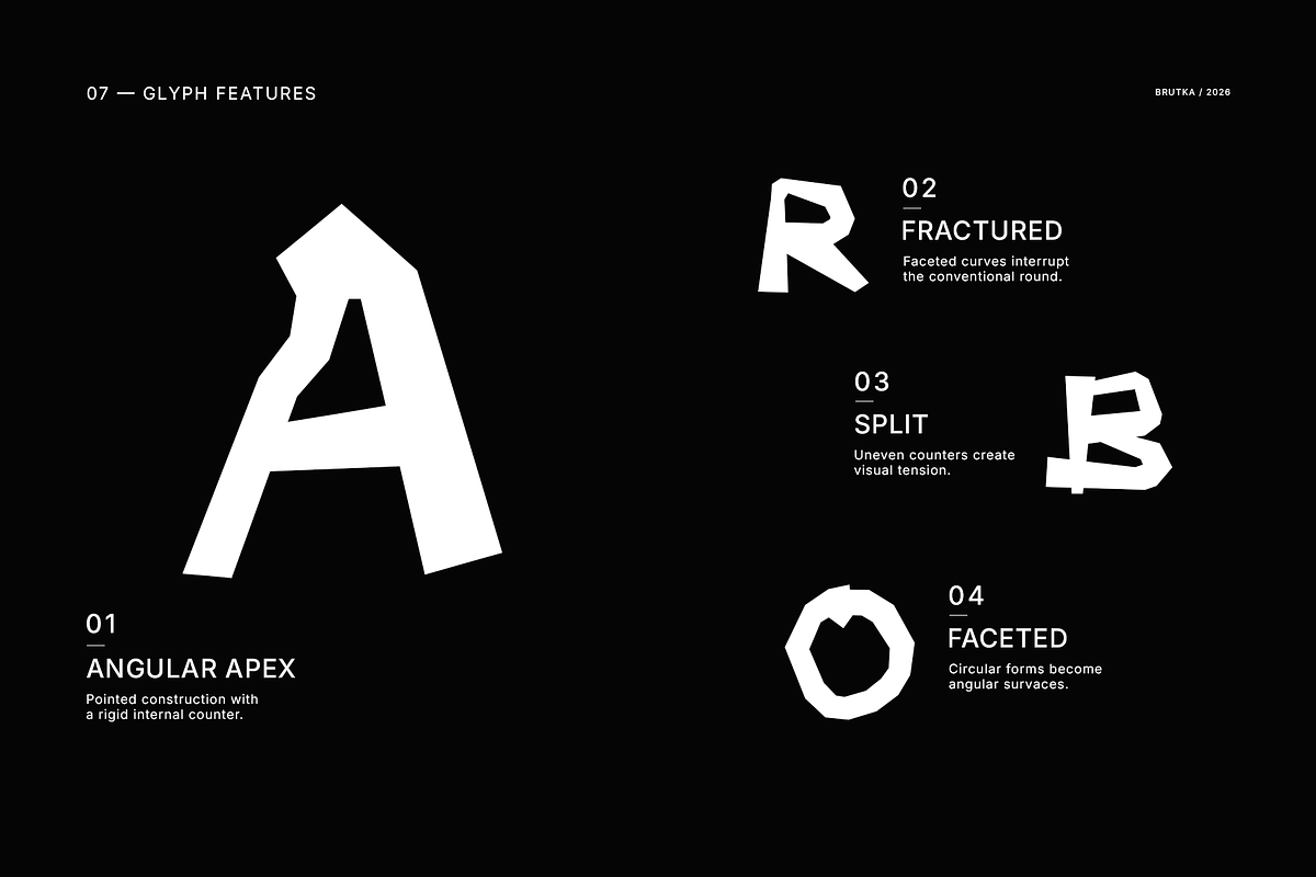 BRUTKA - Experimental Display Font, a Handwritten Font by Hasbi Creative (Photo 7 of 12)