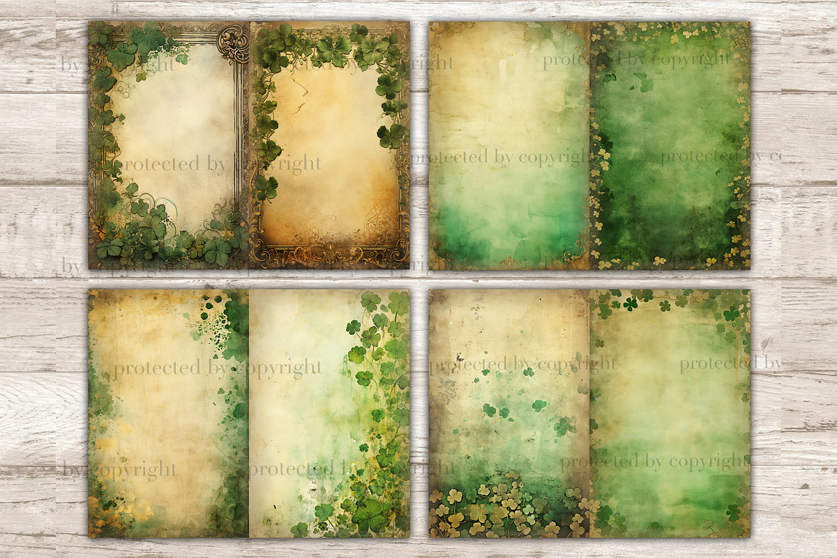 St. Patrick's Day Junk Journal Page, a Seasonal Illustration by GlamArtZhanna (Photo 3 of 10)