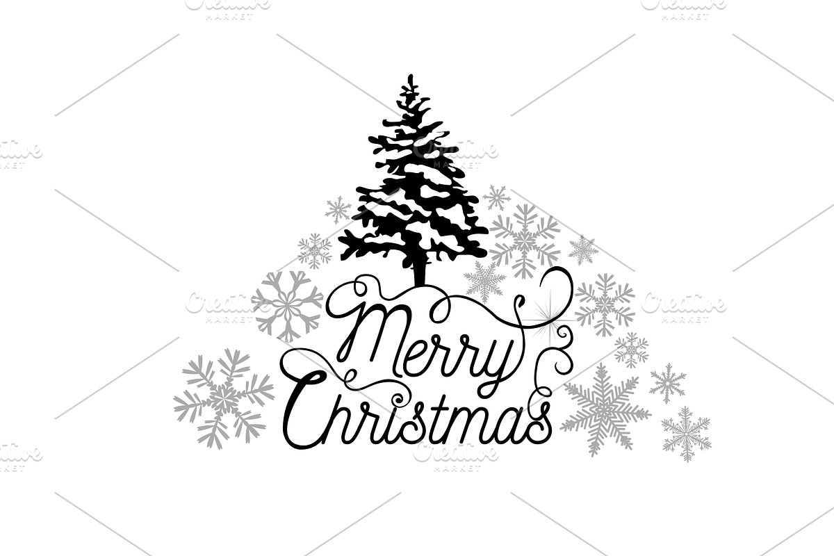 Merry Christmas Text , Merry, an Object Illustration by Nenahliadava Design