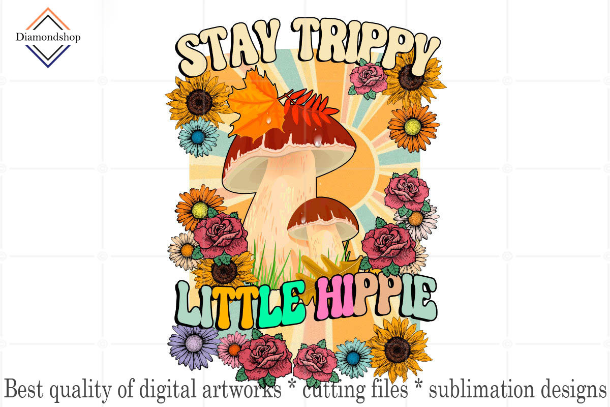 Hippie Sublimation Designs Bundle, an Illustration by DiamondShop (Photo 7 of 11)