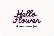 HELLO FLOWER Cursive Font, a Script Font by Blush Font Co. (Thumbnail 1 of 4)