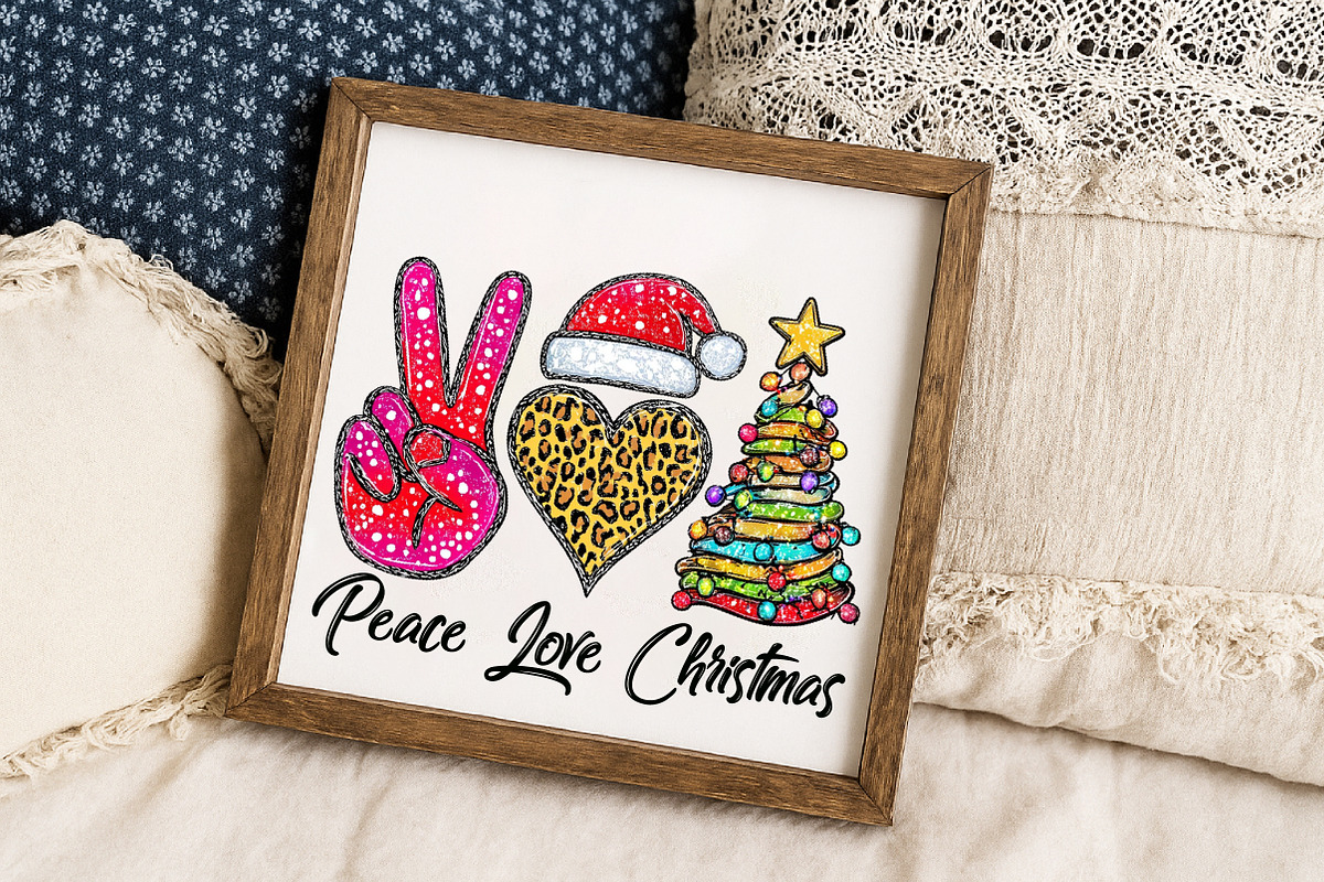 Peace Love Christmas Png, Christmas, an Illustration by Libby Wishes (Photo 4 of 6)