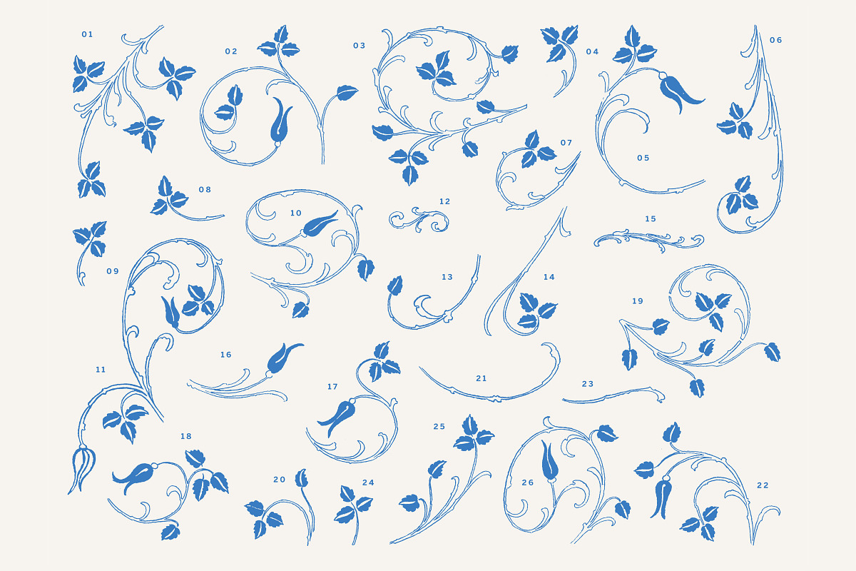 Romantic Vintage Floral Clipart, a Decorative Illustration by Century Library (Photo 5 of 10)