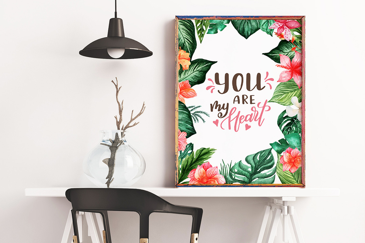 Tropical Dream-watercolor set, a Decorative Illustration by Astarte_design (Photo 6 of 11)