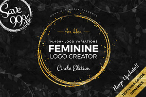 Feminine Logo Creator Circle Edition
