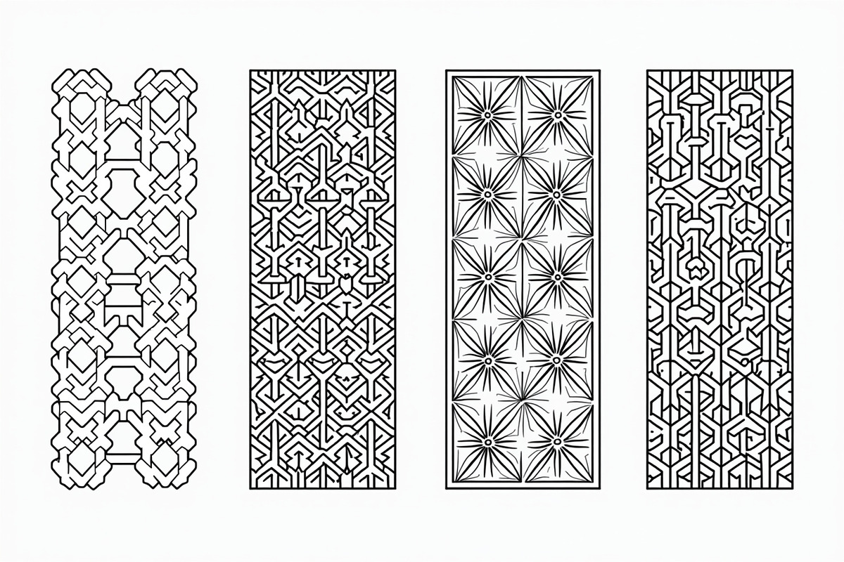 Modern Maze Style Laser Cut Patterns, an Illustration by jahid234 (Photo 8 of 9)