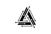 Letter A Triangle Tech Logo, a Branding & Logo Template by Buqancreative (Thumbnail 1 of 2)
