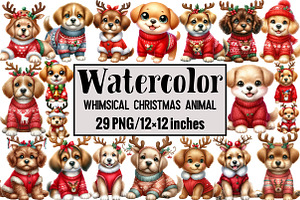 Whimsical Christmas Animal, an Illustration by Design Market