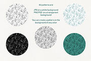 Lineart floral leaves patterns, a Texture Illustration by Dina Guiter (Thumbnail 16 of 20)