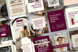 Coaching Canva Instagram Templates, a Social Media Template by Solana Creative Co.