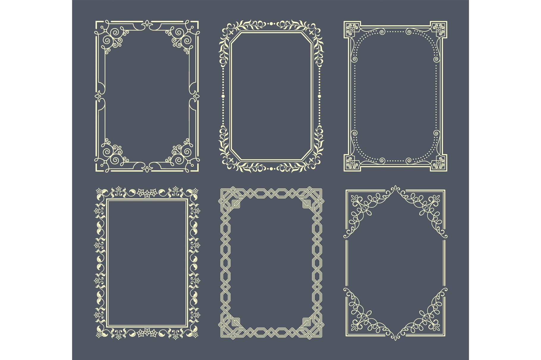 Vignettes Set Of Vintage Photo Frames Vector Icons by Robuart  Creative Market