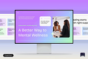 Mental Health Therapy Pitch Deck, a Presentation Template by Claymoon Lab (Thumbnail 1 of 7)