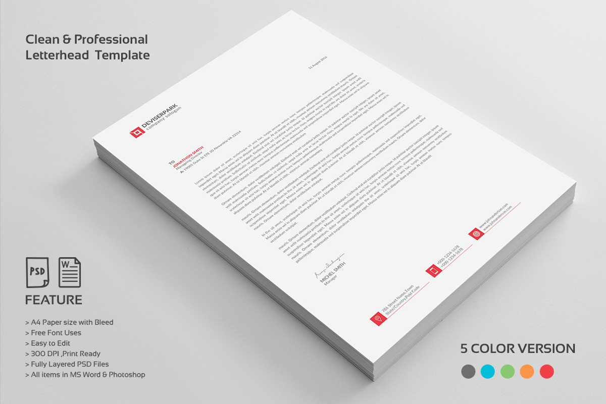 Letterhead, a Stationery Template by deviserpark (Photo 5 of 5)