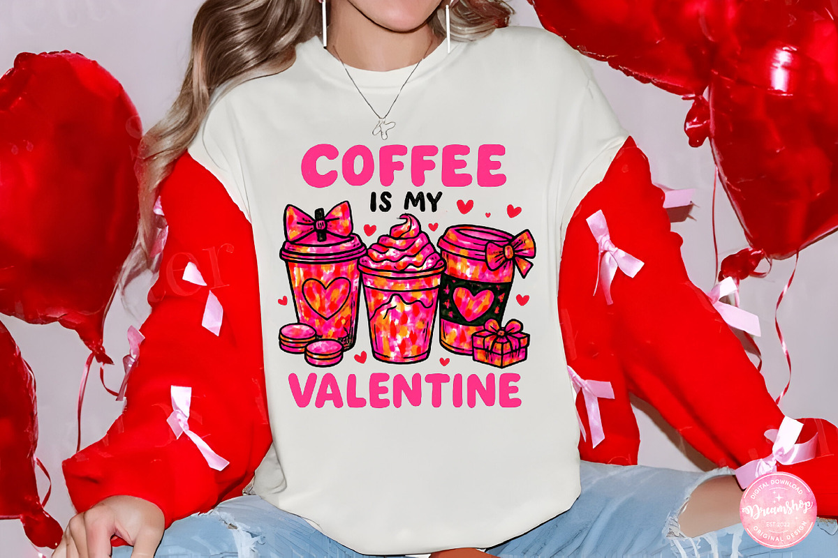 Coffee is My Valentine,Valentine's, an Illustration by CreationArt (Photo 5 of 5)